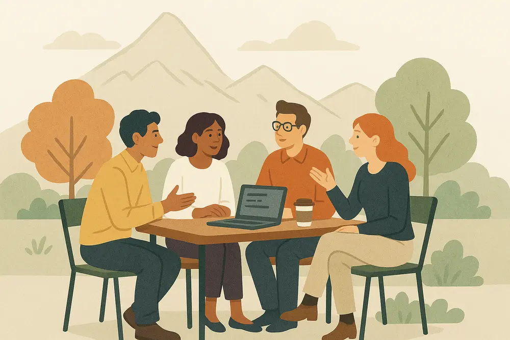People talking together